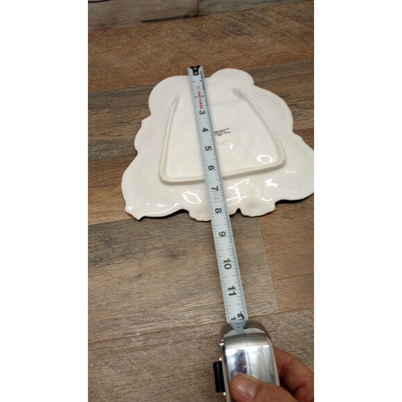 2004 Fitz and Floyd Essentials Canape Christmas BUNNY BLOOMS Plate Wall Hanging - Picture 8 of 8